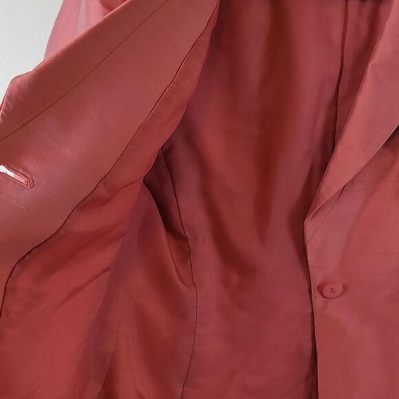 Talbot's Pure Silk One Button Blazer Jacket Size 10 - Picture 7 of 9